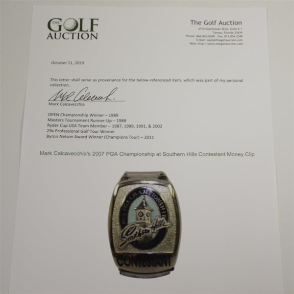 Mark Calcavecchia's 2007 PGA Championship at Southern Hills Contestant Money Clip