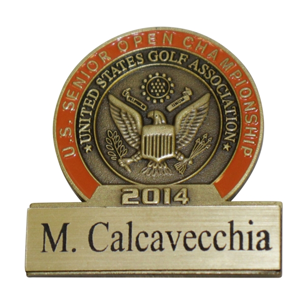Mark Calcavecchia's 2014 US Senior Open at Oak Tree National Contestant Badge