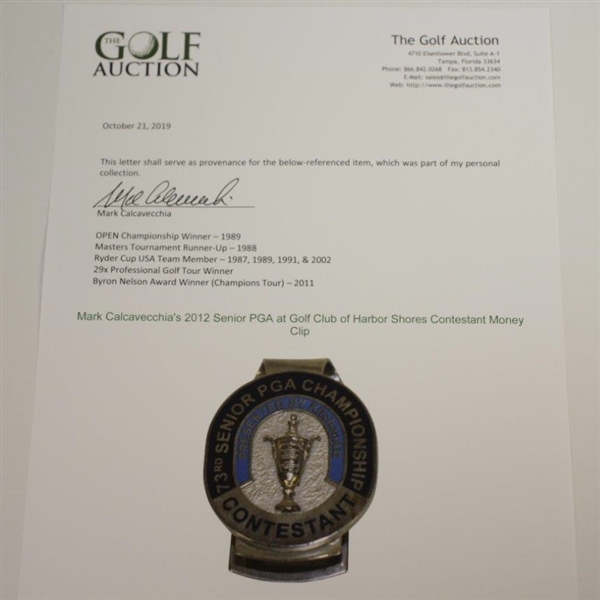 Mark Calcavecchia's 2012 Senior PGA at Golf Club at Harbor Shores Contestant Money Clip