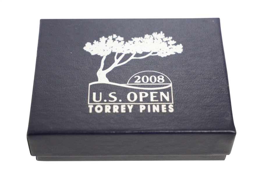 2008 US Open at Torrey Pines Silver Money Clip in Box - Mark Calcavecchia's Collection