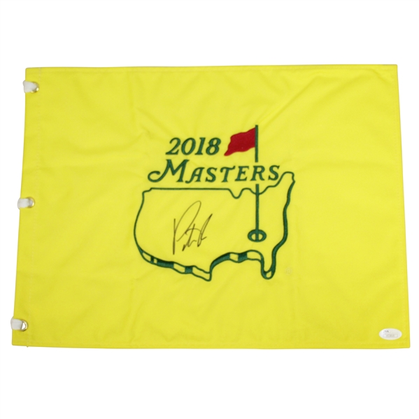 Patrick Reed Signed 2018 Masters Embroidered Flag JSA #V33820