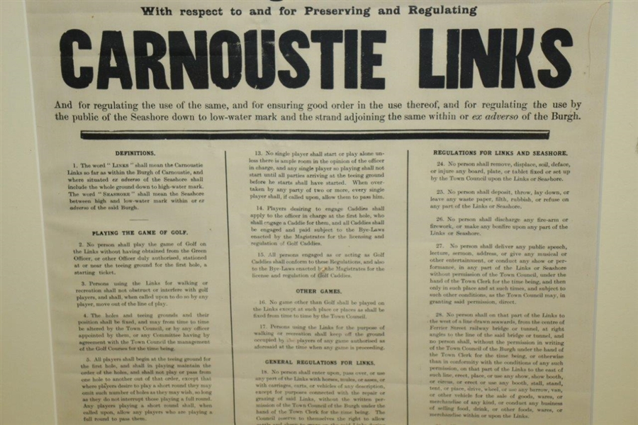 1903 Carnoustie Links Bye-Laws
