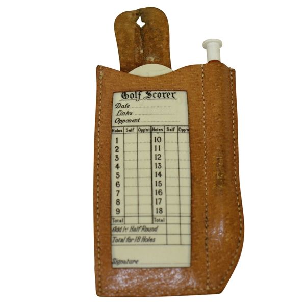 Vintage Golf Score Keeper & Tee Holder in Holster - Made in England - Crist Collection