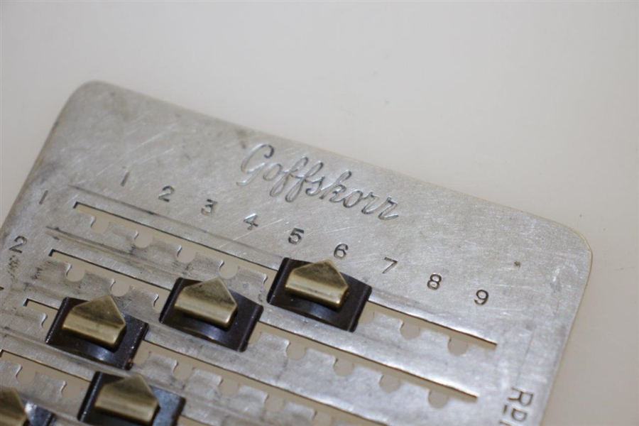 Vintage Goffskorr Rd. No. 688864 Metal Scorekeeper Made in England - Crist Collection