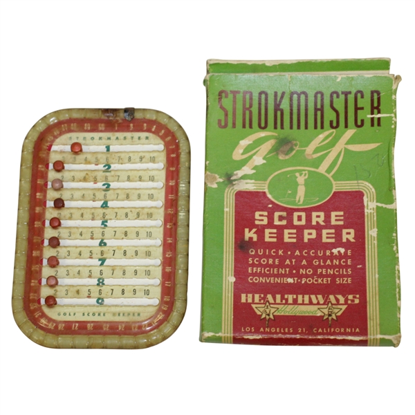Vintage Healthways Hollywood Strokmaster Golf Score Keeper with Original Box - Crist Collection