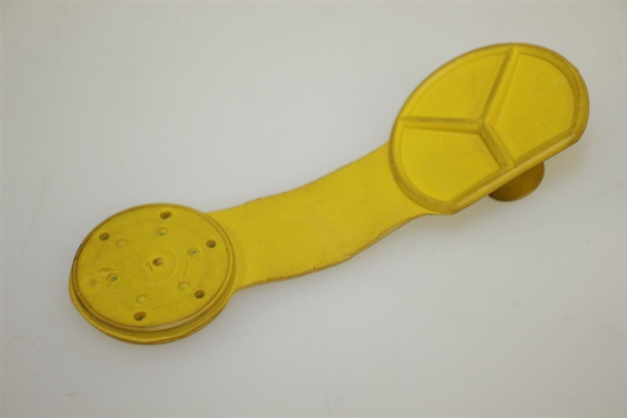 Vintage Yellow Rubber No-Looz-Tee Pat. App. for - Creve Corp, St. Louis, Mo. - Crist Collection