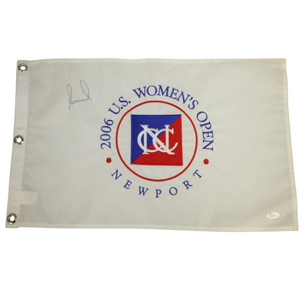 Annika Sorenstam Signed 2006 US Women's Open Newport Flag JSA #AA68303