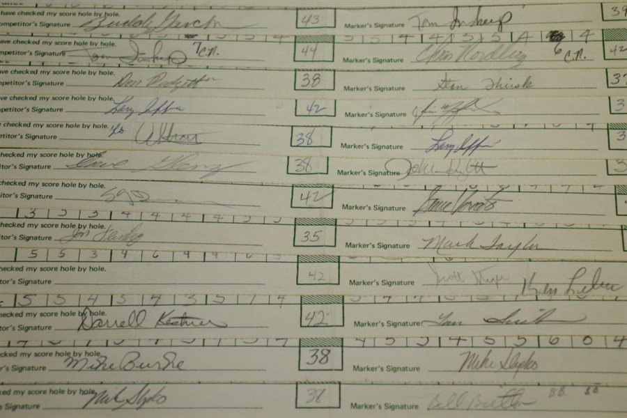 1979 US Open Scorecards Signed & Used by Norman & Other Major Champions (49 Total) JSA ALOA