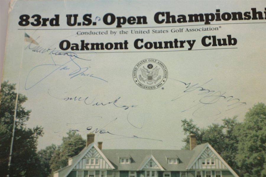 Jack Nicklaus Signed 1983 US Open at Oakmont CC Program w/ Others JSA ALOA