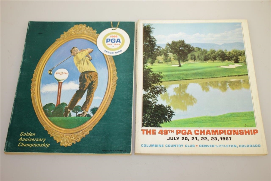 1966-70 PGA Championship Programs Set - Floyd, Stockton, Boros & Others 