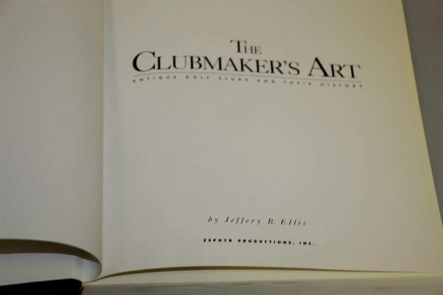 'The Clubmaker's Art - Antique Golf Clubs & Their History' by Jeff Ellis