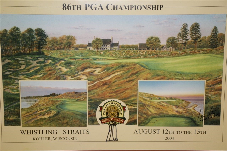 2004 PGA Championship at Whistling Straits Print Signed by Ernie Els & Artist JSA ALOA