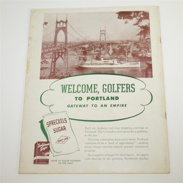 1946 PGA Championship at Portland GC Program - Ben Hogan's First Major - Rare