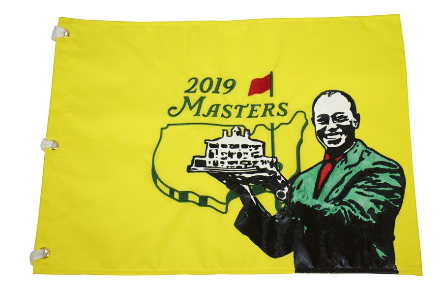 2019 Masters Tournament Tiger Woods Custom Hand Painted Flag
