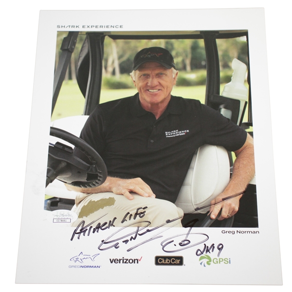 Greg Norman Signed Attack Life 2019 Promotional Photo JSA #CC78461