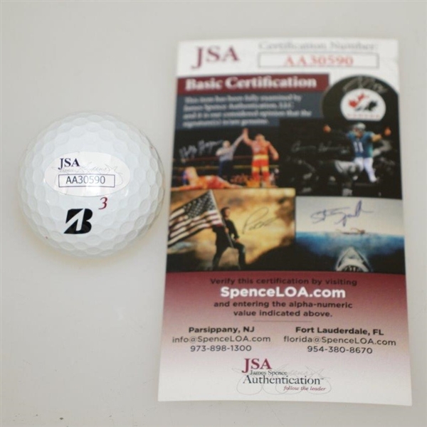 Bryson Dechambeau Signed Bridgestone Golf Ball JSA #AA30590