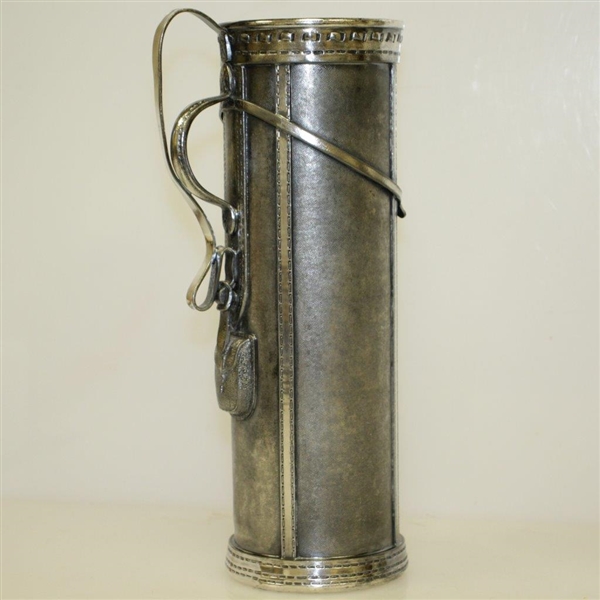 Vintage Derby Silver Plate Co. Golf Bag Container