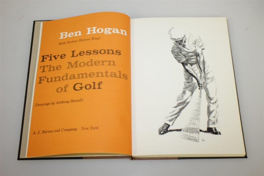 1957 1st Deluxe Edition Ben Hogans Five Lessons Golf Book w/ Slipcase