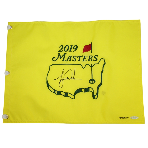 Tiger Woods Signed 2019 Masters Embroidered Flag Limited Ed UDA #BAM164464