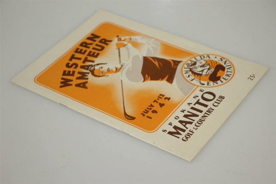 1942 Women's Western Amateur at Spokane Manito G & CC Program - Betty Jameson Win