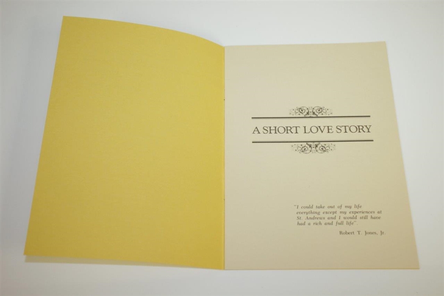 1958 A Short Love Story - The People of St Andrews & Bobby Jones Book