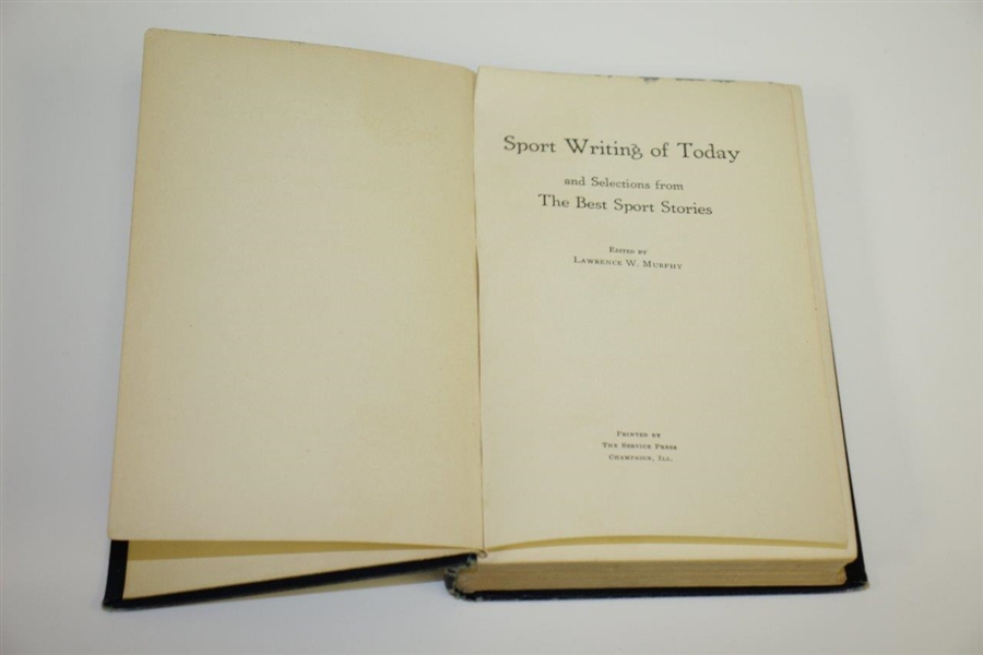 1925 Sport Writing of Today & Selections from the Best Sport Stories by Lawrence Murphy