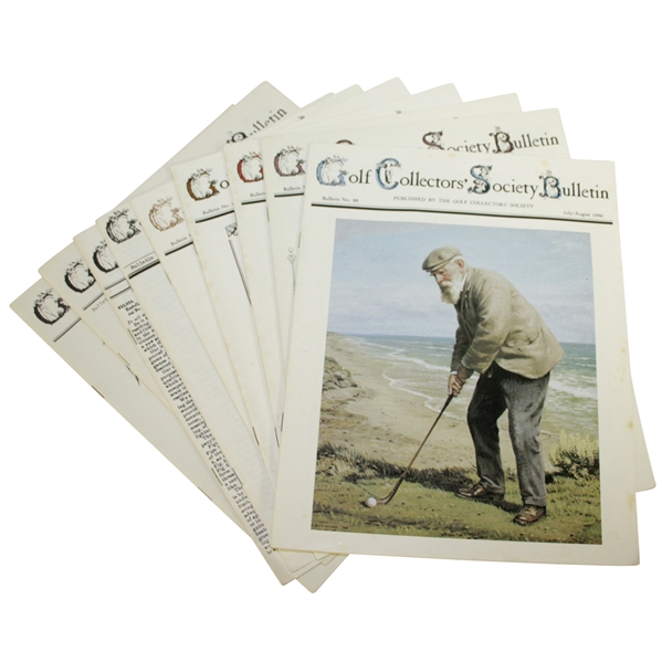 Golf Collectors Society Bulletin Collection from 1985 - 1987