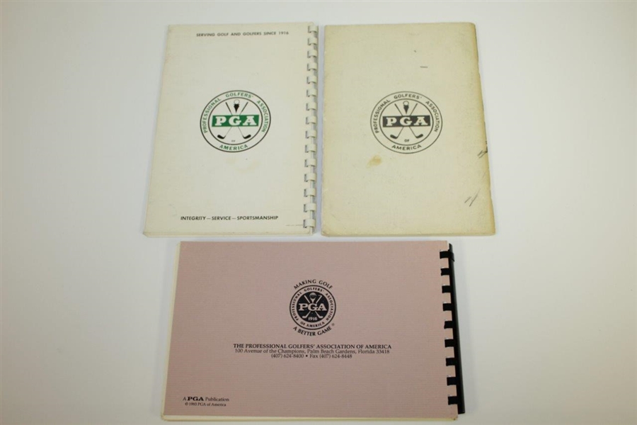 PGA Tournament Player Guides & Record Books from 1958, 1967, 1968 & 1993