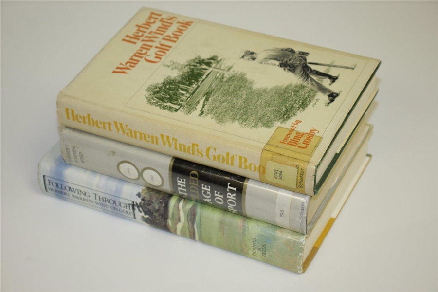 Herbert Warren Wind Signed Golf Book, The Gilded Age of Sport & Following Through JSA ALOA