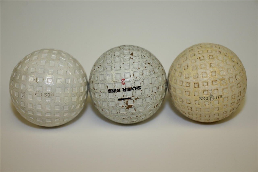 Square Mesh Pattern Golf Balls - Spalding Kro Flite, Silver King & Cheerio