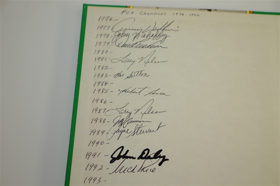 The PGA Championship Tournament Book Signed by 17 Champs Incl Nicklaus & Stewart JSA ALOA