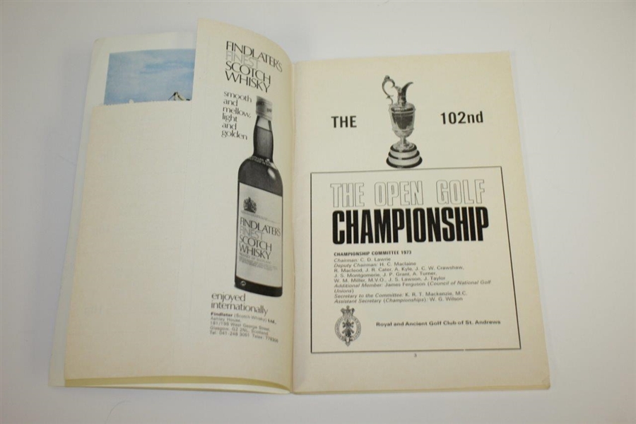 Arnold Palmer Signed 1973 OPEN Championship at Old Troon Program JSA ALOA