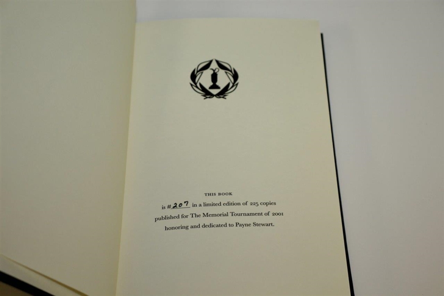 2001 Memorial Tournament Ltd Ed Book Honoring Payne Stewart #202/225