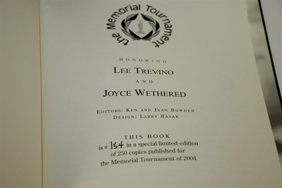 2002 & 2004 Memorial Tournament Ltd Ed Books Honoring Locke, Trevino, Whitworth & Wethered