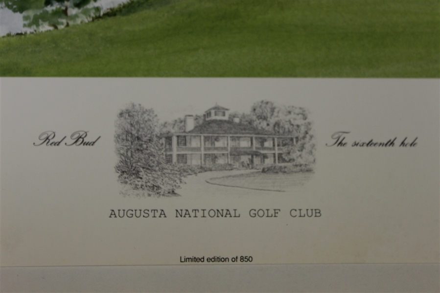 Augusta National Hole #16 Print w/ Robert Trent Jones Signature by Bill Waugh