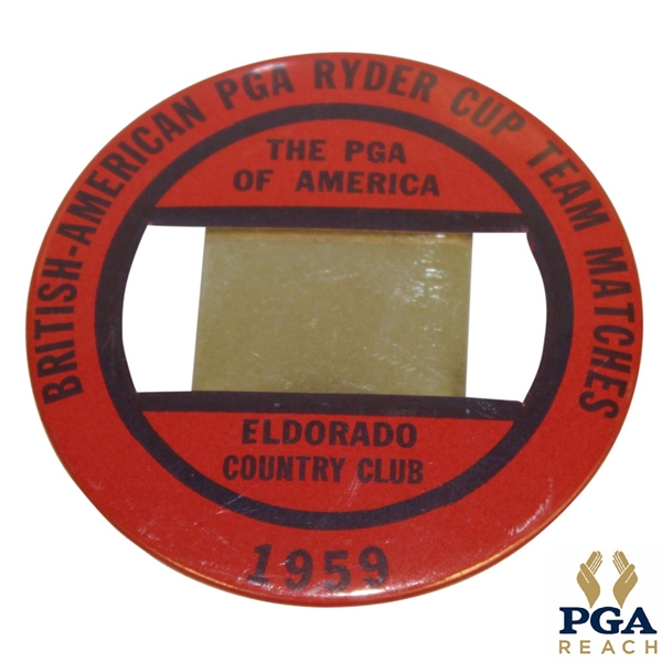 1959 Ryder Cup Credentials Badge - Eldorado Country Club