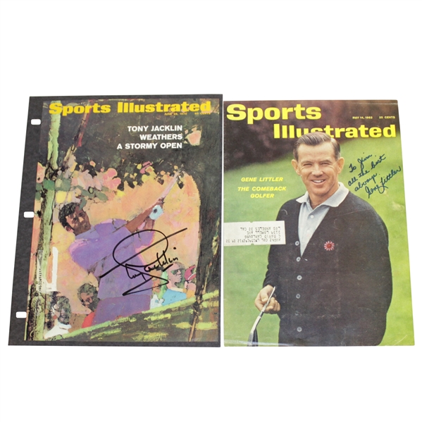 Gene Littler & Tony Jacklin Signed Sports Illustrated Covers JSA ALOA