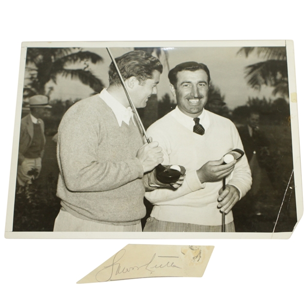 Lawson Little Signed Album Page w/ Wire Photo - 1940 US Open Winner JSA ALOA