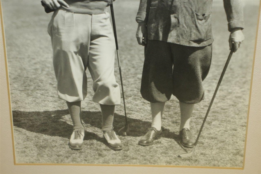 Pair Golfers Black & White Photo