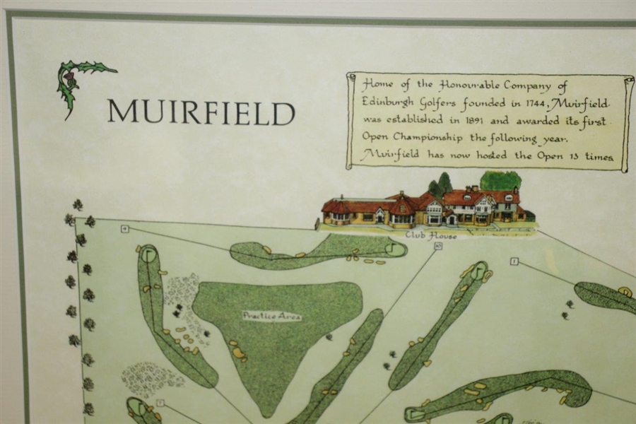 Muirfield Golf Course Framed Print w/ Open Championship Years