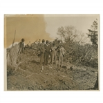 Early 1930s Augusta National Golf Club Type 1 Original Photo of Bobby Jones, Wendell P. Miller & Others Surveying