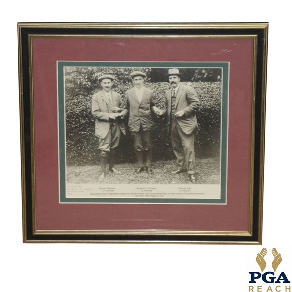 1913 US Open at The Country Club Print Feat. Harry Vardon, Francis Quimet & Edward Ray Playoff