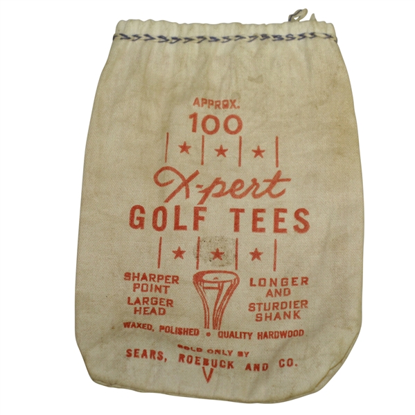 Vintage X-Pert Golf Tees Canvas Bag - Sears, Roebuck, & Co. - Crist Collection