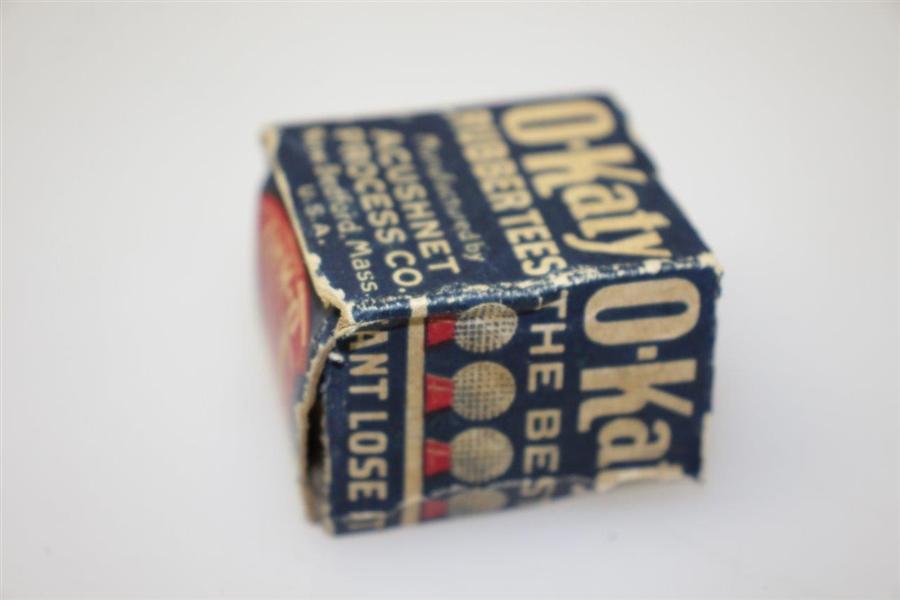 Vintage Acushnet Process Company's 'O' Katy Rubber Tees' In Original Box