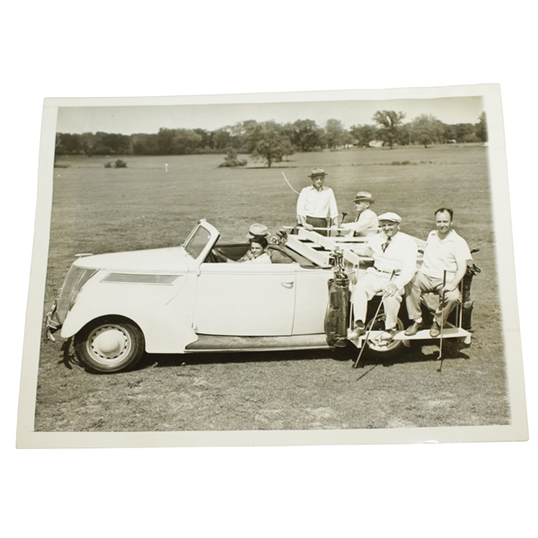 1941 University of Kansas City Golf Course Wire Photo w/ Early Golf Car Innovation
