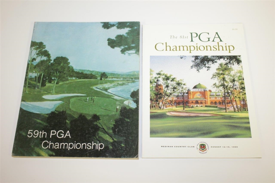 Various PGA Championship Programs from 1977-2002