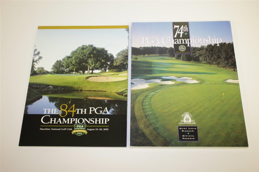 Various PGA Championship Programs from 1977-2002