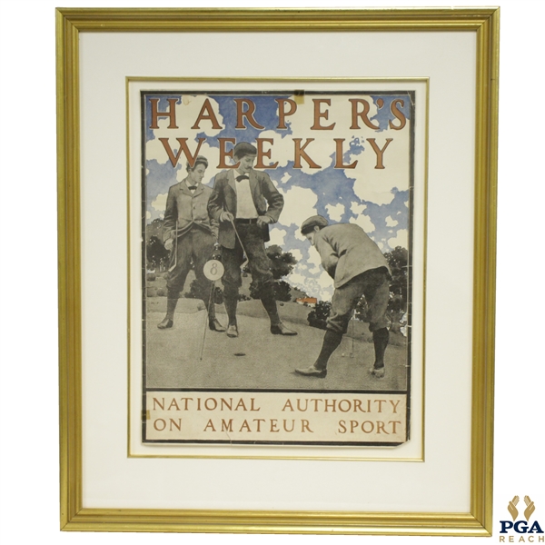 1897 Harper's Weekly National Authority on Amateur Sport Broadside by Maxfield Parrish