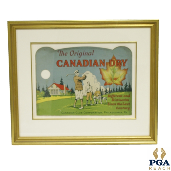 Circa 1920's 'The Original Canadian Dry' Golf Themed Advertising Packaging Label