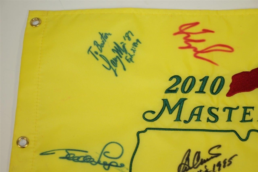 Masters Champs Signed 2010 Masters Embroidered Flag PSA/DNA #M56593
